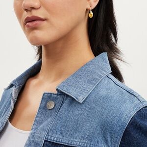 Lemon Charm Huggie Earrings